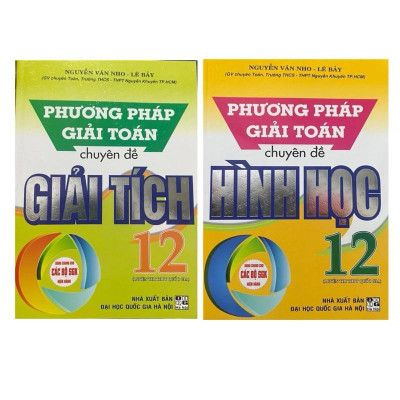 Sách - (Combo 2 cuốn) Phương Pháp Giải Toán Chuyên Đề Đại Số Và Giải Tích 12 + Hình Học 12 (HA-MK1)