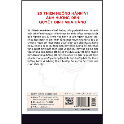 BIZBOOKS – Sách 25 Thiên Hướng Hành Vi Ảnh Hưởng Đến Quyết Định Mua Hàng - MinhAnBooks