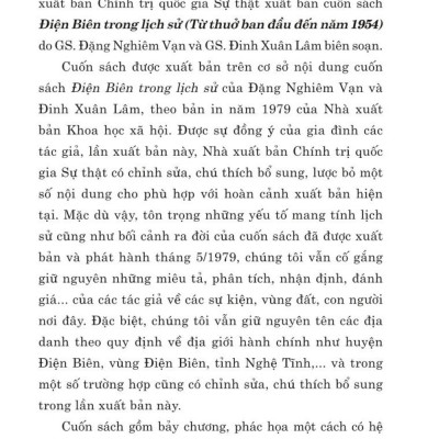 Điện Biên trong lịch sử (từ thuở ban đầu đến năm 1954) bản in 2024