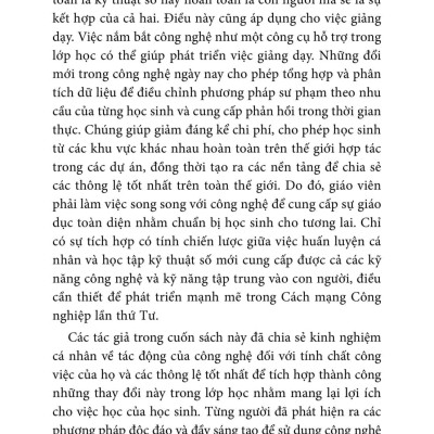 Dạy Học Trong Cách Mạng Công Nghiệp Lần Thứ Tư