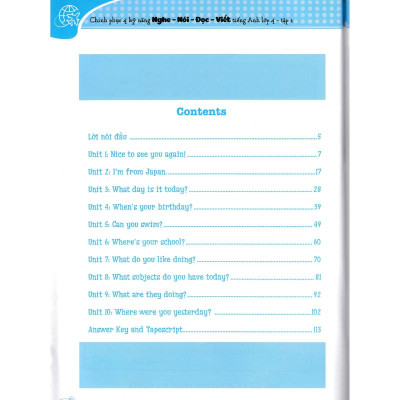 Chinh Phục 4 Kỹ Năng Tiếng Anh Nghe - Nói - Đọc - Viết Lớp 4 Tập 1