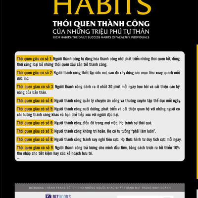 Bộ Sách Bí Mật Của Sự Thành Công ( "Rich Habits - Thói Quen Thành Công Của Những Triệu Phú Tự Thân" + "Rich Habits - Poor Habits Sự khác biệt giữa người giàu và người nghèo" )