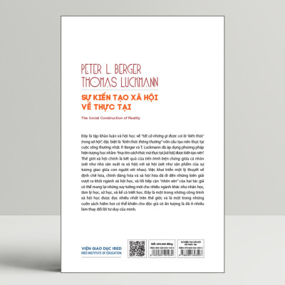 Sự Kiến Tạo Xã Hội Về Thực Tại (The Social Construction of Reality) - Peter L. Berger & Thomas Luckmann - IRED Books