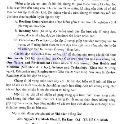 Kĩ Năng Đọc Hiểu Chuyên sâu Tiếng Anh - Lưu Hoằng Trí