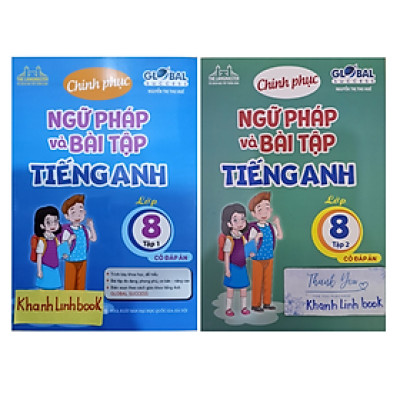 Sách - Combo GLOBAL SUCCESS - Chinh Phục Ngữ Pháp Và Bài Tập Tiếng Anh lớp 8 tập 1 + 2