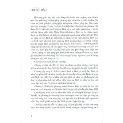 Sách - Hướng Dẫn Kiểm, Tra Đánh Giá Năng Lực Học Sinh Trung Học Cơ Sở Trong Dạy Học Ngữ Văn