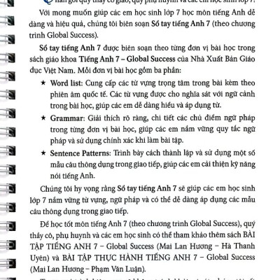 Sổ Tay Tiếng Anh 7 (Dùng Kèm SGK Tiếng Anh 7 Global Success) - HASA 