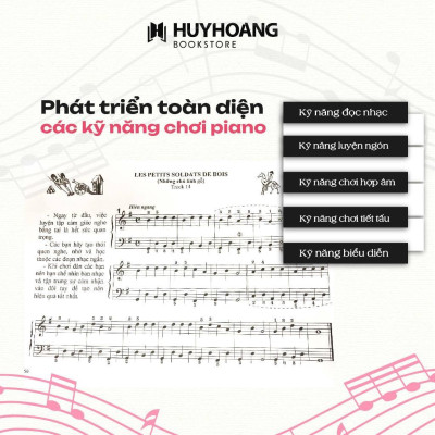 Sách - Piano Methode Rose Phương Pháp Hồng - Giáo Trình Piano Nổi Tiếng Của Pháp - Huy Hoàng Bookstore