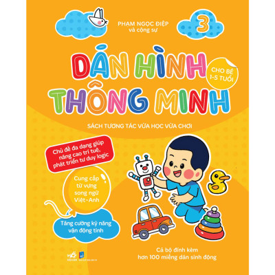 Bộ 4 cuốn "Dán hình thông minh cho bé 1-5 tuổi Sách tương tác vừa học vừa"