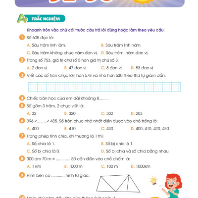 Phiếu Ôn Hè Toán Lớp 2 - Hành Trang Vững Kiến Thức Lên Lớp 3 (MEGA)