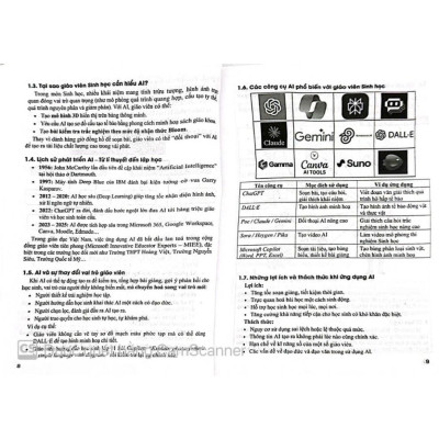 -Ứng Dụng Trí Tuệ Nhân Tạo AI Trong Dạy Và Học Môn sinh học (Dành Cho Giáo Viên Và Học Sinh - Dùng Chung Cho Các Bộ SGK)