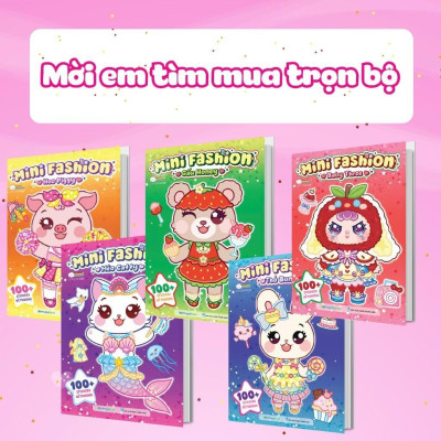 Sách - Mini Fashion - Baby Three - Bóc Dán Hơn 100+ Stickers Váy, Phụ Kiện Xinh Đẹp Cho Bé Gái - Megabook