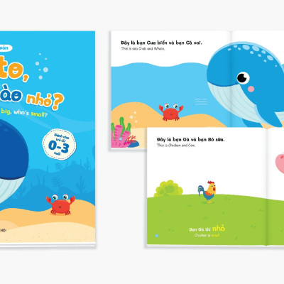 Bộ Ehon toán học đầu đời cho bé từ 0-3 tuổi: Cùng con học toán (song ngữ Việt Anh) 