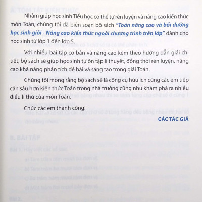 Toán Nâng Cao Và Bồi Dưỡng Học Sinh Giỏi Lớp 3 (Nâng Cao Kiến Thức Ngoài Chương Trình Lên Lớp)