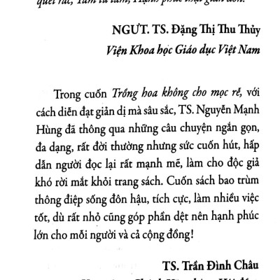Trồng Hoa Không Cho Mọc Rễ (Tái Bản)