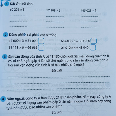 Sách - Vở bài tập - thực hành Toán lớp 4 tập 1+2 (Kết nối tri thức với cuộc sống)