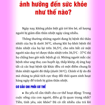 Thân Nhiệt Quyết Định Sinh, Lão, Bệnh, Tử (Khi bạn đau bệnh hãy thử Đo Thân Nhiệt; Phía sau bệnh tật của bạn là Chứng Hạ Thân Nhiệt; Chỉ cần Kiểm Soát Được Thân Nhiệt thì có thể kiểm soát được bệnh tật)