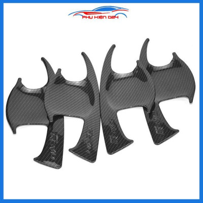 Ốp hõm cửa Hilux Revo 2019-2020-2021 vân cacbon chống trầy trang trí xe