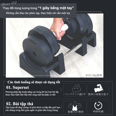 Lysin- 01 quả tạ 23.5kg/02 quả tạ 47kg điều chỉnh chuyện nghiệp (14 cấp độ) mỗi lần đổi 1.5kg tập tạ,tập gym tại nhà,tập luyện cơ bắp rèn luyện sức khỏe thể hình.