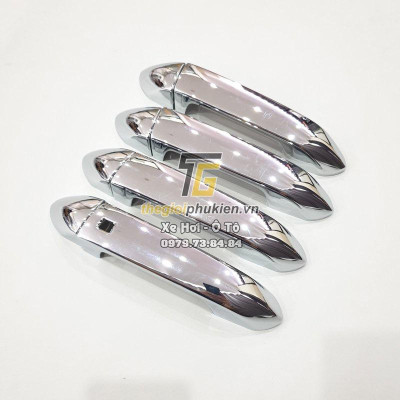 Bộ ốp tay nắm cửa xe Vinfast Lux A2.0 mạ Crom - Tặng miếng dán trong suốt chống xước hõm cửa