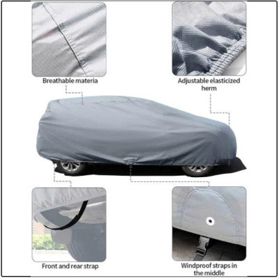 Bạt phủ ô tô chất liệu vải không dệt 4 lớp cao cấp MACSIM cho Volvo S90 màu ghi