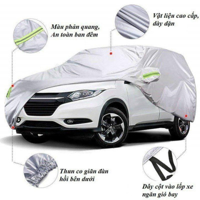 Bạt che phủ bảo vệ xe Vinfast Fadil, bạt vải dù Oxford thông minh trùm phủ kín xe ô tô 5 chỗ chống nắng, nóng, mưa