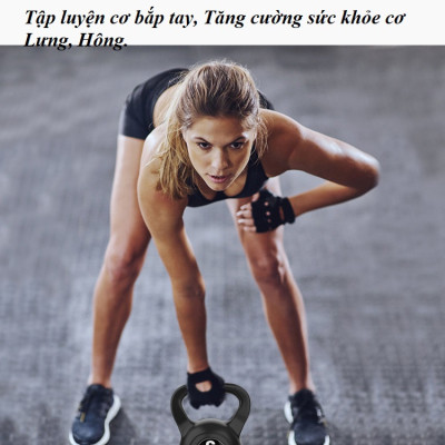 Tạ Bình Vôi 6KG, Tạ Quai Xách Vỏ Nhựa PE Bọc Bê Tông Chống Ồn Dành Cho Nam Nữ