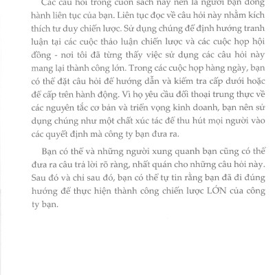 7 Câu Hỏi Chiến Lược - Tiếp Cận Đơn Giản Để Thực Thi Tốt Hơn