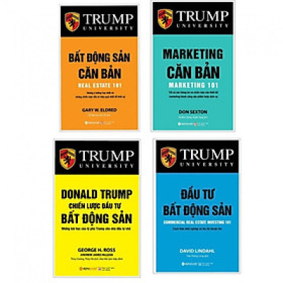 Sách - Lẻ, tùy chọn Trump University (Bất Động Sản Căn Bản + 100 Lời Khuyên Bất Động Sản + Đầu Tư + Chiến Lược)