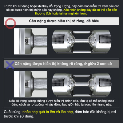 Lysin- 01 quả tạ 23.5kg/02 quả tạ 47kg điều chỉnh chuyện nghiệp (14 cấp độ) mỗi lần đổi 1.5kg tập tạ,tập gym tại nhà,tập luyện cơ bắp rèn luyện sức khỏe thể hình.