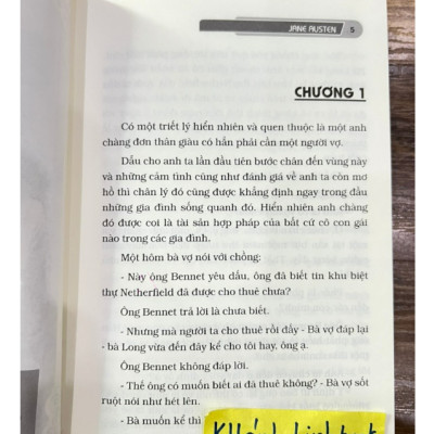 Sách - Kiêu hãnh và định kiến (bìa cứng) - tái bản