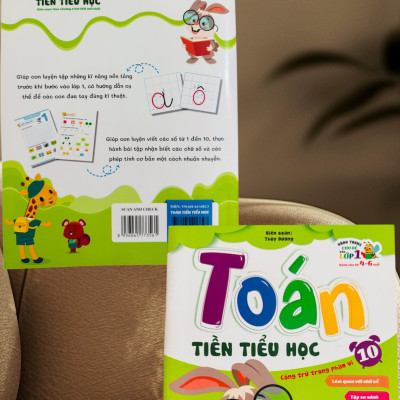 Sách- Toán Tiền Tiểu Học Cộng Trừ Trong Phạm Vi 10 (Hành trang cho bé chuẩn bị vào lớp 1)