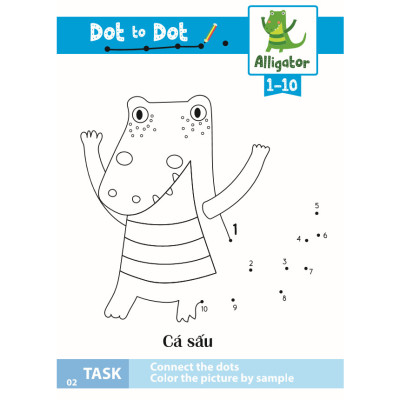 Sách - Combo 8 Cuốn: Nối số & Tô màu thông minh thế giới động vật - Song ngữ Việt Anh - ndbooks