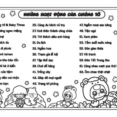 Sách - Sách Tô Màu - Baby Three Và Những Người Bạn
