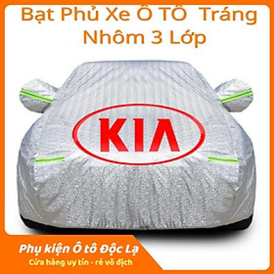 Bạt Phủ Xe Ô Tô Kia Morning, Soluto, Cerato, Seltos, K3, Rondo, Optima, Sorento, Sedona, Chất Liệu Bạt Tráng Nhôm 3 lớp