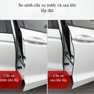 Gioăng cao su chữ U chống trầy xướt và chống ồn cửa xe hơi (Cuộn 5m)