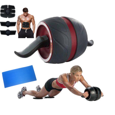 Combo Con Lăn Tập Cơ Bụng Cao Cấp Ab CVP + Kèm Máy Massage Xung Điện Và Thảm Lót