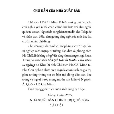 Chủ tịch Hồ Chí Minh - Tiểu sử và sự nghiệp