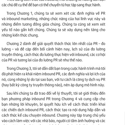 Inbound PR - Dịch Chuyển Hoạt Động Theo Mô Hình Inbound