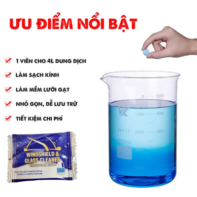 [COMBO 30 Viên] Viên Sủi Rửa Kính Xe Ô tô - Đảm Bảo Tan Hết 100% - Làm Sạch Vết Bẩn Trên Kính - 1Viên = 4 Lít
