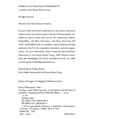 Creating a World Without Poverty