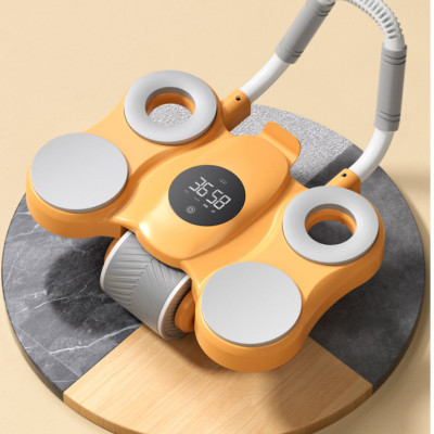 Con lăn tập bụng - Dụng cụ tập gym tại nhà thế hệ mới 2 bánh có chỗ để tay tiện dụng, tặng miếng thảm+ Cáp Sạc