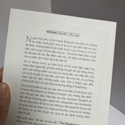 NGHỆ THUẬT DU NGOẠN - Alain De Botton - Đặng Ly, Đỗ Trí Vương dịch - Nhã Nam - Nhà xuất bản Thế Giới.