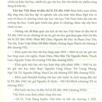 Văn Học Việt Nam Từ Đầu Thế Kỉ XX Đến 1945