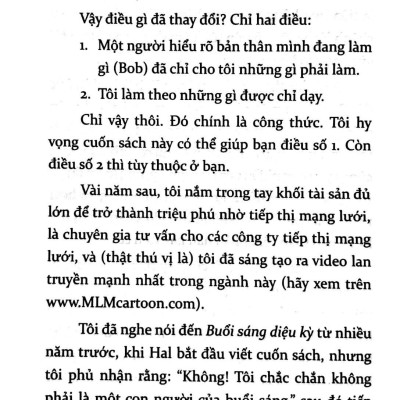 Buổi Sáng Diệu Kỳ Dành Cho Nhà Tiếp Thị Mạng Lưới