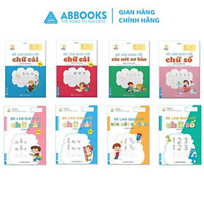 Sách - Tủ Sách Mầm Non - Bé Làm Quen Với Chữ Cái, Các Nét Cơ Bản, Chữ Số Dành Cho Bé Từ 4-6 Tuổi Bộ Cuốn - ABBOOKS