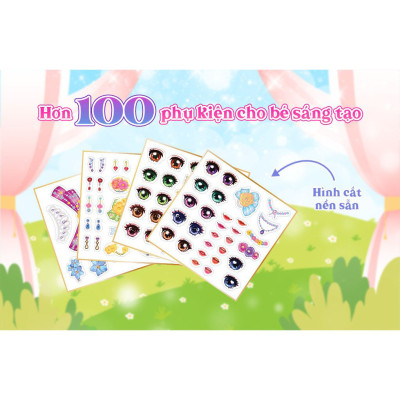 Sách Trang điểm Mia - Cô dâu Ngọt Ngào (Hơn 100 Stickers mắt môi phụ kiện lấp lánh)