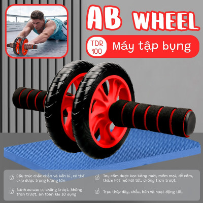 Dụng cụ tập cơ bụng RW001 - RW099 - RW100 2 Bánh - 4 Bánh chống đẩy,Con lăn tập bụng thế hệ mới có trợ lực, chống trơn trượt,dụng cụ plank tập gym giúp eo thon gọn hàng cao cấp