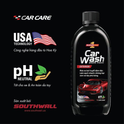 Nước Rửa Xe Bọt Tuyết SUPERONE Snow Foam Car Wash - Exterior SOUTHWALL B202