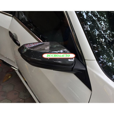 Ốp gương chiếu hậu carbon xe Honda Civic 2016 - 2021 vân Cacbon cao cấp- Bộ 2 chiếc